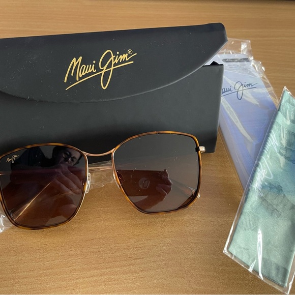NWT Maui Jim Tiger Lily Tortoise Polarized Sunglasses - Picture 10 of 10